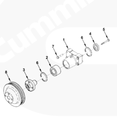 3926855 Cummins Motor Parts 6CT ISC ISL QSC QSL Ventilator katrol voor vorklift Model CPCD100-300