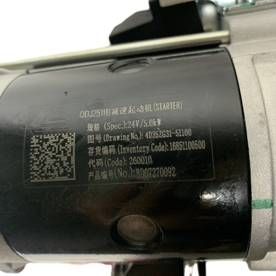 Machinery Repair Workshops QDJ2511B Vorklift Starter Motor voor XINCHAI 4D35ZG31 Diesel Motor